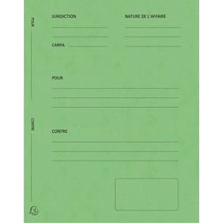 Paquet de 25 dossiers de plaidoirie Pour/Contre carte lustrée 25x32cm - Tilleul - x 5 - Exacompta