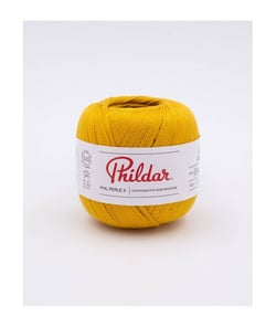Cotons à Crocheter PHIL PERLE 5 - Phildar Tournesol Jaune