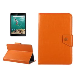 Housse de Protection Pliable Simili Cuir Orange Pour Tablette Tactile 9 Pouces