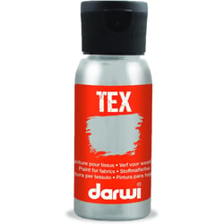 Peinture pour tissus - Argent - Métallique - Peinture à l'eau - Tex - Darwi - 50ml