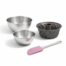 Set pâtisserie avec mini moule à kouglof 18 cm, 2 bols à mixer et 1 spatule Zenker