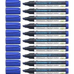 Lot de 10 marqueurs tableau blanc - SCHNEIDER - Maxx 293 - Bleu
