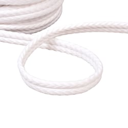 Double cordon chevrons 10mm blanc au mètre