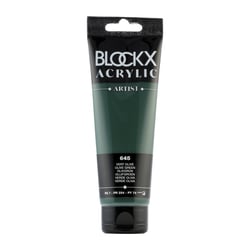 Peinture acrylique - Vert olive - 645 - BLOCKX Artist - Qualité beaux-arts - Tube 120ml