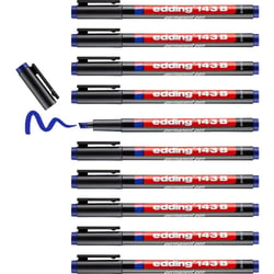 Marqueur permanent 1-3 mm - EDDING - Bleu - Lot de 10