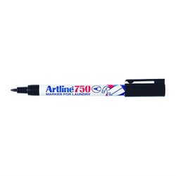 Lot de 12 marqueurs textile permanent ARTLINE 750 pointe conique 0,7 mm - Noir