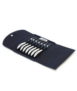 Set de Crochets à tricoter fins (de 0.5 à 1.75mm) - Addi Click Noir