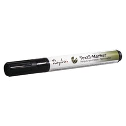 Marqueur couvrant pour textile, noir, pointe ronde 2 - 4mm, avec valve