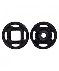 Carte de 18 boutons Pressions Noir 7mm - Union Knopf Noir
