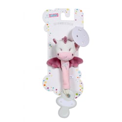 Peluche - Attache tétine Les p'tits féeriques licorne 13 cm s/carte