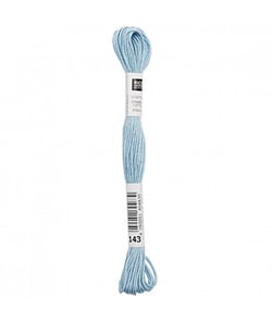 Fil à broder mouliné Uni - Rico Design 143 Bleu
