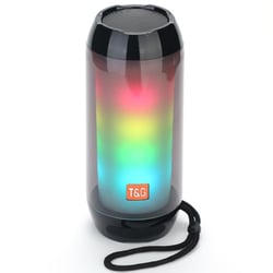 Enceinte Waterproof Bluetooth LED Autonomie 2H Radio FM TWS Aux MP3 Noir YONIS