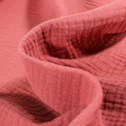 Tissu Double gaze Bois de rose