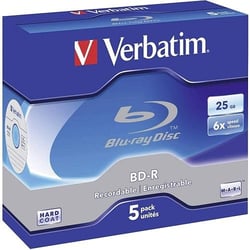 Blu-ray vierge - VERBATIM - BD-R - 25 Go - 6x - Boîtier plastique - Lot de 5