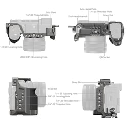 SMALLRIG HawkLock Kit cage à dégagement rapide avec poignée en silicone pour Sony Alpha 7C II / 7CR 5198