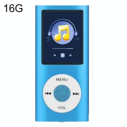 Lecteur MP4 Écran 1.8 Pouces 16GB Avec Écouteurs Et Câble Noir Bleu YONIS
