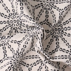 Tissu Jacquard Bong sur fond Ecru