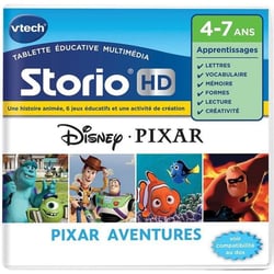 Jeu console Storio HD - VTECH - Pixar Aventures - Histoire animée - 6 jeux éducatifs - Activités créatives