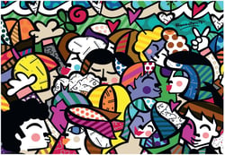 Puzzle 1500 pièces - Romero Britto - Looking into the future - Bluebird Puzzle