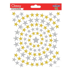 Stickers Étoiles holographiques dorées et argentées