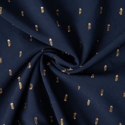 Tissu Viscose Pointilurex sur fond Bleu marine
