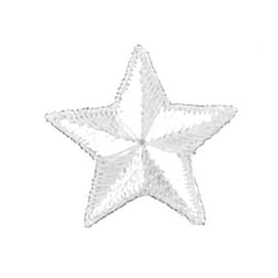 Ecusson thermocollant étoile blanc 2.5cm