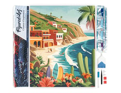 Diamond Painting Broderie Diamant Figured’Art 40x50cm toile entière roulée avec diamants carrés - Surf côtier