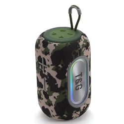 Enceinte Bluetooth Portable Subwoofer 20W LED Lumière Respirante Autonomie Longue Durée Vert YONIS