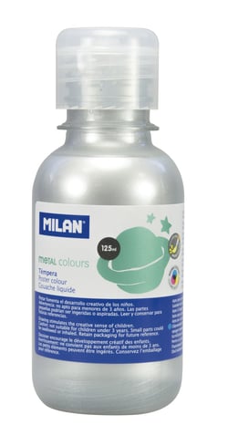 Bouteille gouache 125 ml argent