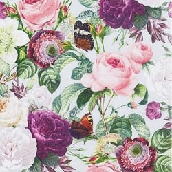 Lot de 4 serviettes en papier découpage collage 33 cm JARDIN DE ROSES F 362