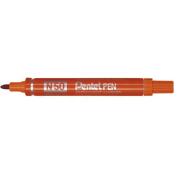 Lot de 12 marqueurs permanents - PENTEL - Pointe conique - Orange