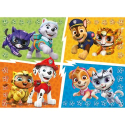 Puzzle pat patrouille chien chase marcus stella everest et chat roxy cascadeur léo jade 60 pièces - nathan - 862115