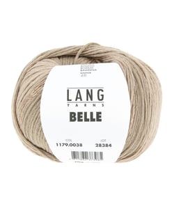 Pelote de Coton à tricoter et crocheter BELLE - Lang Yarns 38 Marron