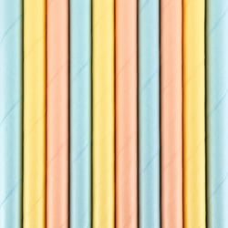10 Pailles Couleurs Pastel