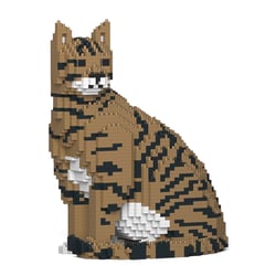 Chat Tigré marron assis | JEKCA | 14 ans et +