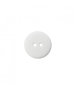 Carte de 2 boutons Polyester Rond 2 trous 25mm - Prym - certifié Oeko-Tex Blanc