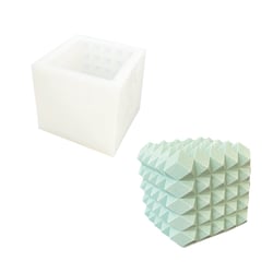 Moule en silicone 9 cm x 9 cm - Cube en losange