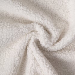 Tissu Bouclette uni Blanc