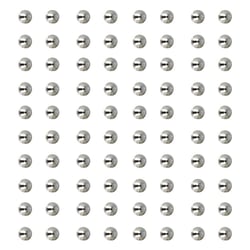 80 perles rondes autocollantes argentées - Artemio