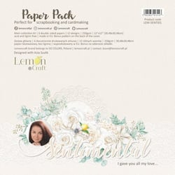 6 papiers scrapbooking 30.5 x 30.5 cm LemonCraft SENTIMENTAL