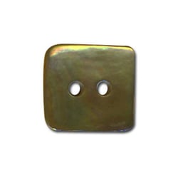 Lot de 3 boutons carré en Nacre couleur Kaki