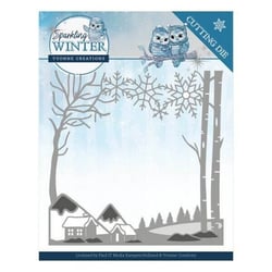 Die matrice de découpe embossage Yvonne Créations SPARKELING WINTER LANDSCAPE 10187