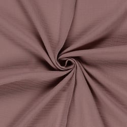 Tissu Double gaze de Coton uni  Lie de vin