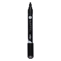 Marqueur - Peinture acrylique - Noir - Permanent - Pointe ronde 1mm - Marbel - Darwi