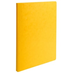 Chemise a dos rainé Carte lustrée 400gm2 - 24x32cm - Jaune - x 50 - Exacompta