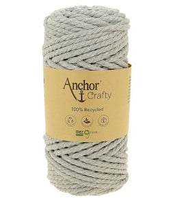 Corde de Coton Recyclé Macramé Anchor Crafty - 250gr - Anchor 112 Gris clair