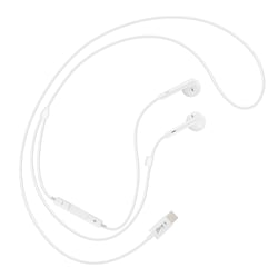 LinQ Écouteurs USB C Boutons de Contrôle Longueur 1.2m Blanc