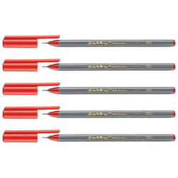Lot de 5 feutres fins EDDING 55 - Rouge - Pointe 0,3 mm