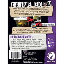 Crime Zoom Un Écrivain Mortel - Asmodee - Jeu d'enquete