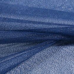 Tissu Tulle Strass Paillettes Bleu marine